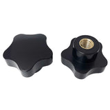 Through-hole Plum Blossom Handle Nut, Five-pointed Star Handle, Bakelite Handle, Through-hole Blind Hole Bakelite Hand-tightening Nut