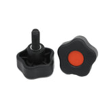 Plastic Five-pointed Star Handle, Carbon Steel Screw Rod, Copper Core Nylon Five-pointed Star Handle, Plum Blossom Handle, Hand-tightening Screws and Nuts